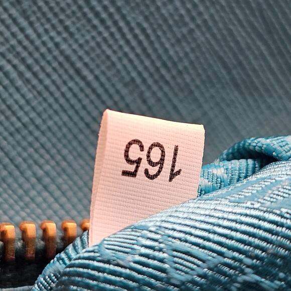 Prada Nylon and Leather Chain Shoulder Bag in Turquoise Blue - New $2250 - Picture 7 of 9